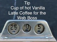 tip cup of hot vanilla latte coffee for the web boss